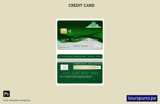 lista para imprimir plantilla de tarjeta visa del banco Comoras Sanduk
